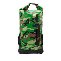 Durable 25L Camouflage Roll Top PVC Waterproof Outdoor Backpack
